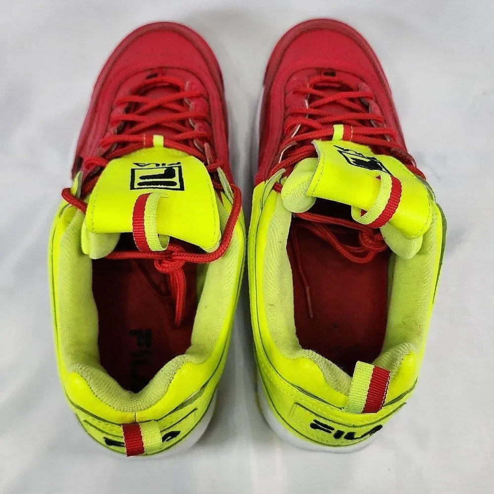 FILA Disruptor II Split Strawberry Cough Shoes Red Green 1FM00706-704 Men Size 9